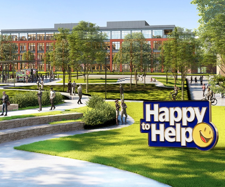 Rendering of new Walmart campus with 