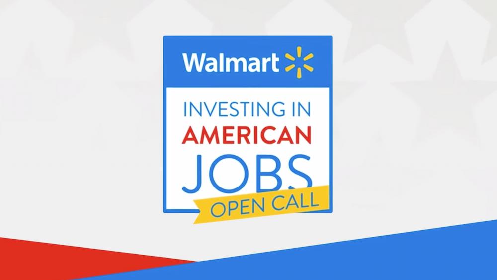 Walmart Investing in American Jobs Open Call Logo.