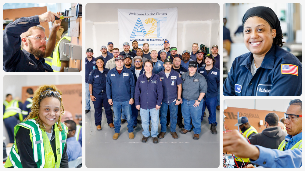 Five image collage of Associate to Technician associates.