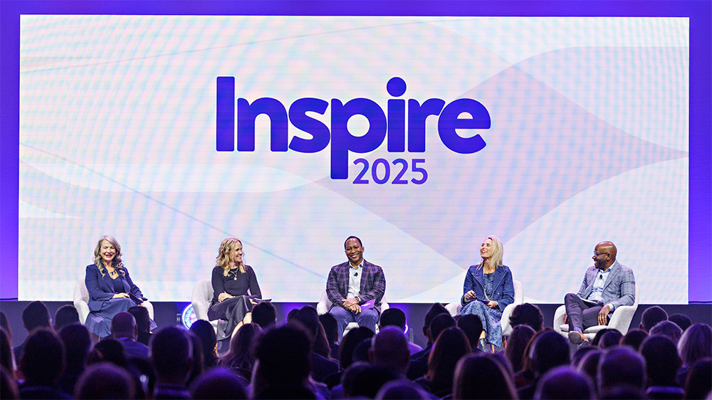 Ralph Clare, Senior Vice President, Health and Wellness; Melody Richard, Senior Vice President, Pantry; Corey Bender, Senior Vice President, Hardlines; Gypsy Jo Diessner, Vice President, Kids Fashion; and Nicole Ryner, Senior Director, Strategic Account Management, Walmart Data Ventures, on stage