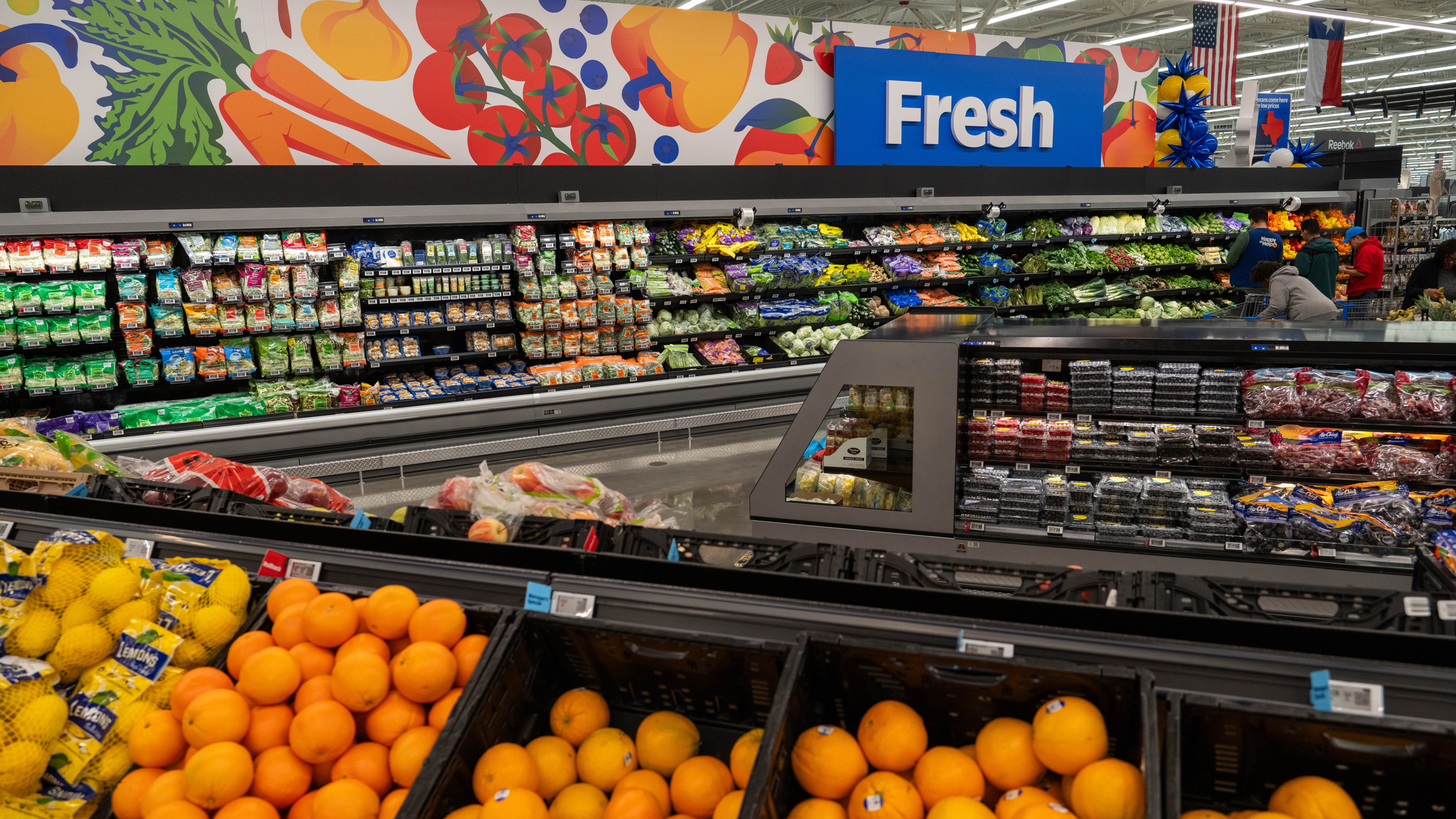 Fresh Produce Section in Walmart
