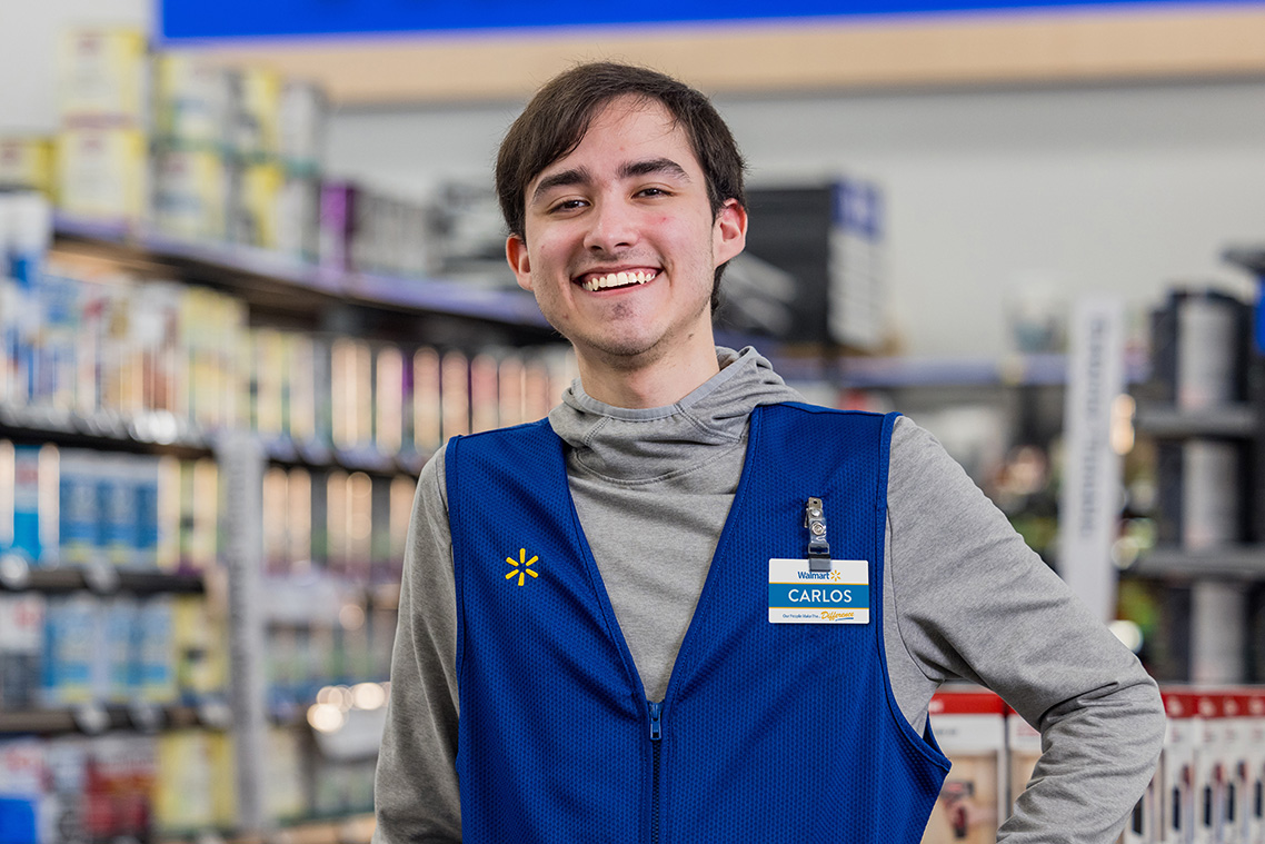 Walmart Private Fleet driver Philip Null stands in front of his rig.